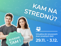 Nevieš sa rozhodnúť KAM NA STREDNÚ ŠKOLU? Príď na VIRTUÁLNE DOD STREDNYCH ŠKÔL. My tam budeme. Nevieš sa rozhodnúť KAM NA STREDNÚ ŠKOLU? Príď na VIRTUÁLNE DOD STREDNYCH ŠKÔL. My tam budeme.
