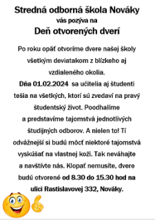 DEŇ OTVORENÝCH DVERÍ