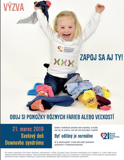 Byť odlišným je skvelé! Zapoj sa 21. marca do Ponožkovej výzvy.