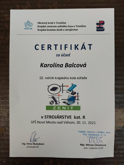 ZENIT V STROJÁRSTVE