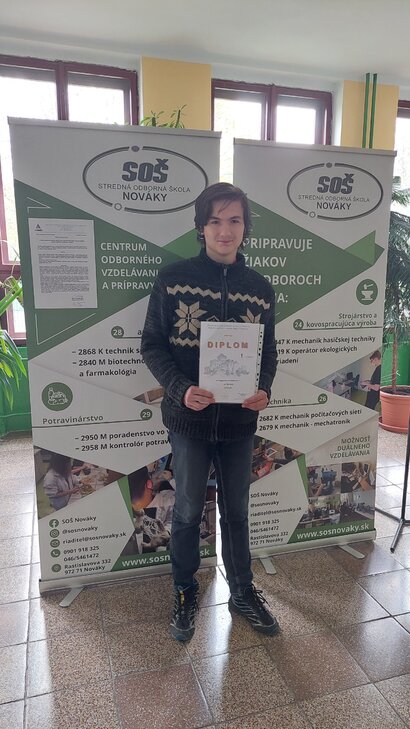 Náš žiak Ján Šorman z 4.B triedy získal 1. MIESTO na krajskom kole DEJEPISNEJ OLYMPIÁDY kategórie A. 