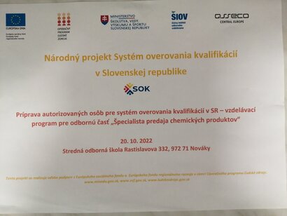 Skúšky autorizovaných osôb v SOŠ Nováky
