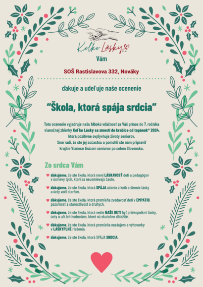 "Škola, ktorá spája srdcia"